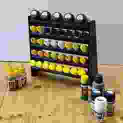 Paint Rack for 25 mm and 35 mm Bottles and Jars, Ammo, Vallejo, AK