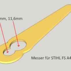 Plastic blades for lawn trimmers