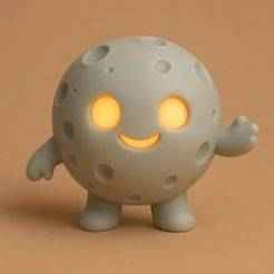 🌙 Playful Moon Baby 3D Model | Cute Celestial Character | Dreamy Showpiece
