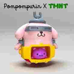 Pompompurin X TMNT -  Krang Custom Figure