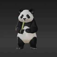 Realistic Panda Standing on All Fours – 3D Printable Figure
