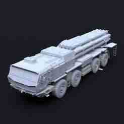 Russian Kamaz K 73501 Platforma O with Tornado S MLRS System