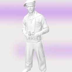 Sailor with binoculars