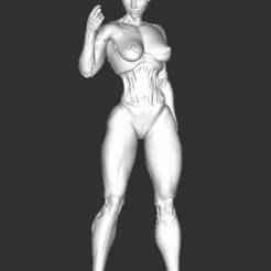 Sensual Cyberpunk Assassin Nude STL Figure