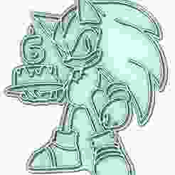 Shadow the Hedgehog number 6 whole cookie cutter