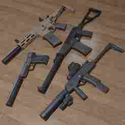 Silenced PropGuns Bundle 1/1 Scale ( mp9 , asval , usp , honeybadger )