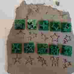 Star stamps for ceramics and other masses