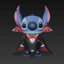 Stitch Dracula 3D Printable - Halloween Collectible Model