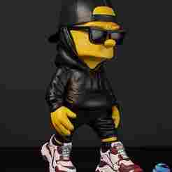 Streetwear Bart Simpson - 3D Print Model (Pre-Supported Resin)