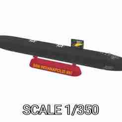 SUBMARINE USS INDIANAPOLIS SSN 697  - 1/350 High Quality