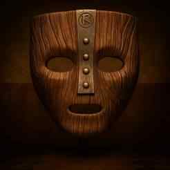 The Mask (Wooden Version) - Movie Inspired 3D Printable Mask / La Máscara (Wooden Version) - Inspired by the Movie 3D Printable Model