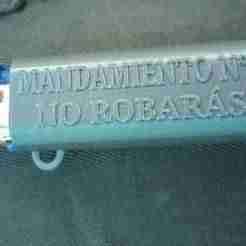 Thou shalt not steal lighter (square and oval)