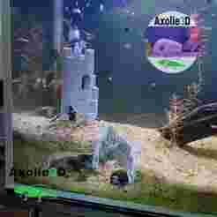STONE TOWER WITH STAIRS FOR AN AQUARIUM CAVE