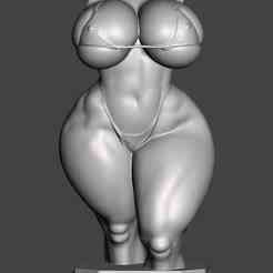 Torso of a woman with large breasts 3