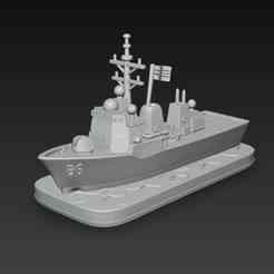 US Navy Frigate 3D Model – Barco Militar para Impresión 3D