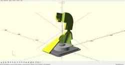 sign key chain / SchlÃ¼sselanhÃ¤nger Schild /  Customizable OpenSCAD - Script