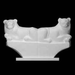Funerary stele with lions