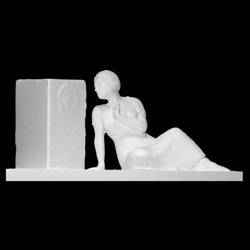 Gravestone depicting a Grieving Woman