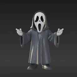 Bendy Hooded Horror Figure – Movable Limbs & Flowing Cloak Design