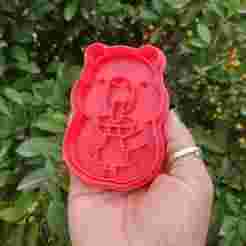 Capybara cookie cutter with milkshake