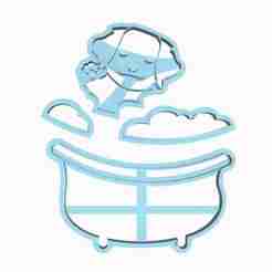 Cortador Cachorro na Banheira