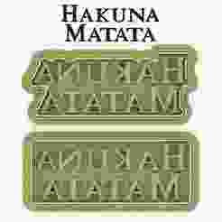 Hakuna Matata Cookie Cutter and Stamp Set - Classic Font - 9 cm (2 Designs)
