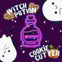 Kawaii Witch Potion Cookie Cutter 🧪✨🍪