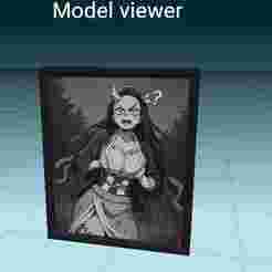 Lithopane - Nezuko Kamado Oni Form  Kimetsu no Yaiba