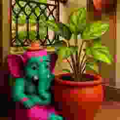 Lord Ganesha Planter STL – Festive Sculpture with Money Plant Pot for 3D Printing