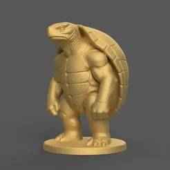 Mighty Turtle Warrior STL Unique 3D Printable Figurine