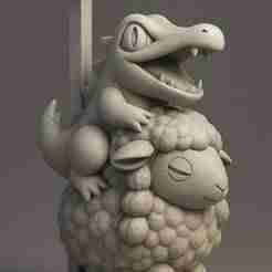 Totodile and Wooloo headphone holder