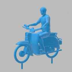 Motorroller / Schwalbe mit Fahrer