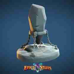 Chained Crystal Miniature - pre-supported