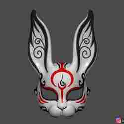 Japanese Rabbit Mask - Fox Mask - bunny Mask - Demon Kitsune Cosplay