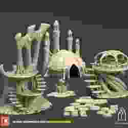 The Glade of the Matter Shapers. 3d Printing Designs Bundle. Eldar / El Terrain and Scenery for Wargames