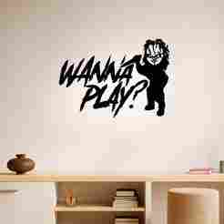 Wanna Play Chucky Halloween - Wall Art Multicolor