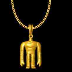 Wrapped Figure pendant charm