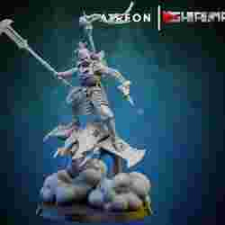 Futuristic space  dark elf skater 1 support ready