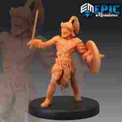 Gladiator Male Fighting / Roman Slave Warrior / Colosseum Encounter