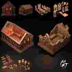 Graveyard Mausoleum / Ruined Temple - OpenLOCK modular terrain