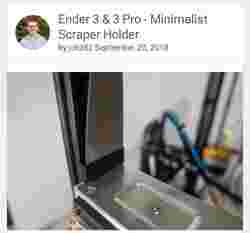 Ender 3 &amp; 3 Pro - Minimalist Kazıyıcı Tutucu