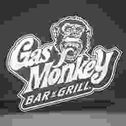 Logo Gas Monkey - Lightbox Lampara LED