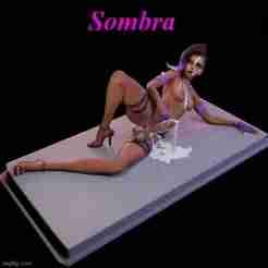 Sombra Futa cumshot masturbation in heels (High Res)