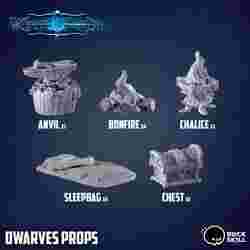 Dwarves Props (Anvil, Bonfire, Chalice, Chest, sleepbag)