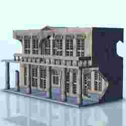 Ruined house with balcony 9 - Modern WW2 Cold Era Afghanistan Iraq North Africa Afrikakorps Tunisia Lybia Desert