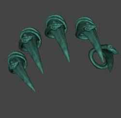 Giyilebilir gotik yılan tırnaklar