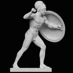 Standing Warrior With Shield - Temple of Aphaia (West Pediment)