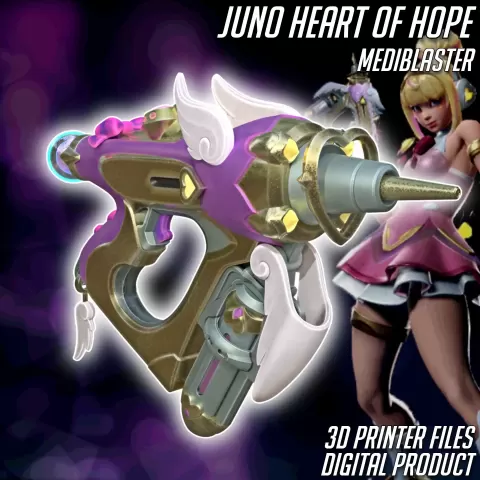 Heart of Hope Juno Cosplay MediBlaster Overwatch 2 - Krotek-inc