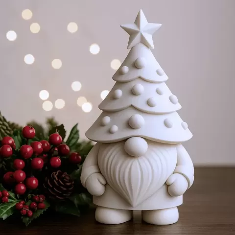 Christmas Tree Hat Gnome Figure