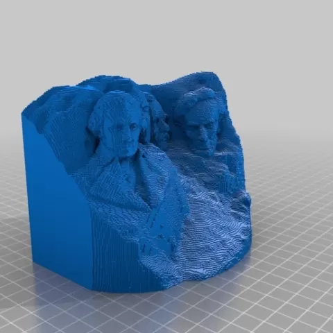 Pixelated Mount Rushmoore